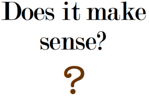 does it make sense